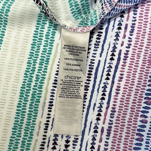 Chico's Rainbow Dots Easy Kimono Jacket Cover Cardigan Multi Color Size 2 = L - Picture 15 of 16